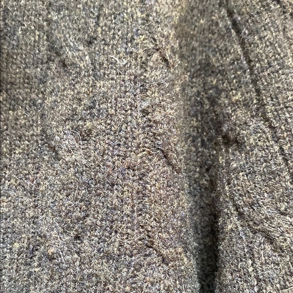 J. Crew Olive Green Zip Up Cable Knit Sweater, Size M - Picture 3 of 7